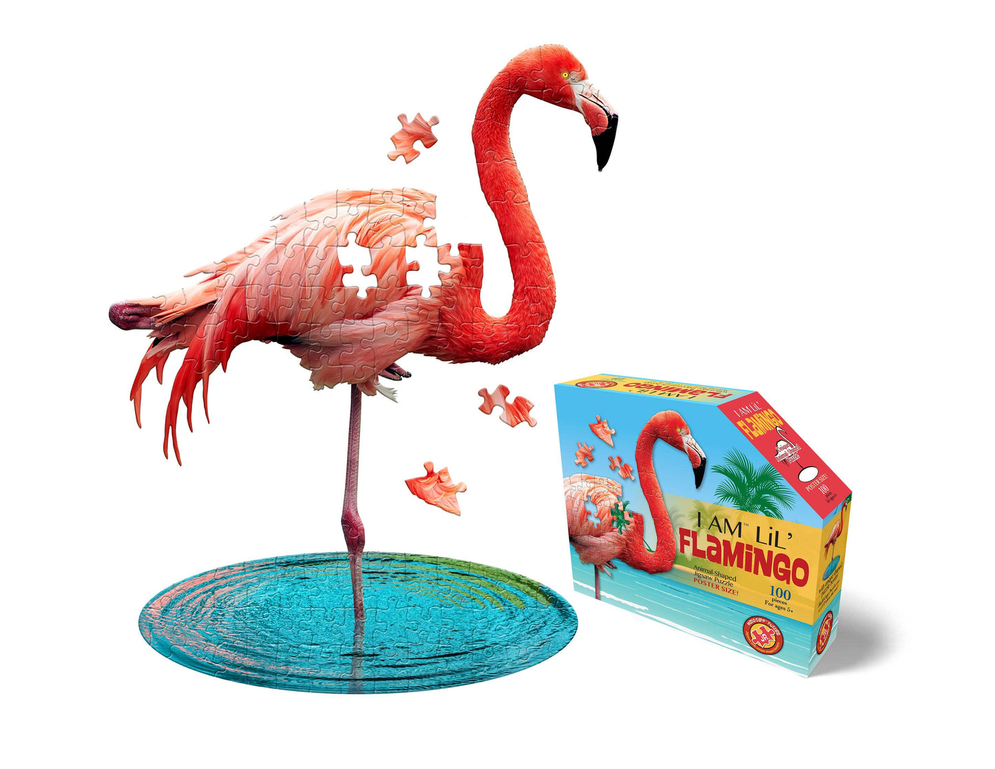 Madd Capp Games & Puzzles - I AM Lil FLAMINGO 100 piece jigsaw puzzle - gift
