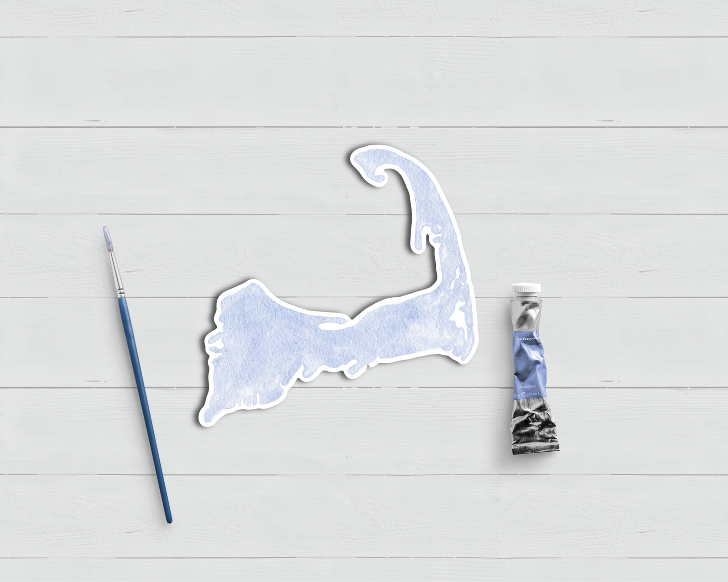 WonderfullyWrittenCo - Watercolor Cape Cod Map Sticker