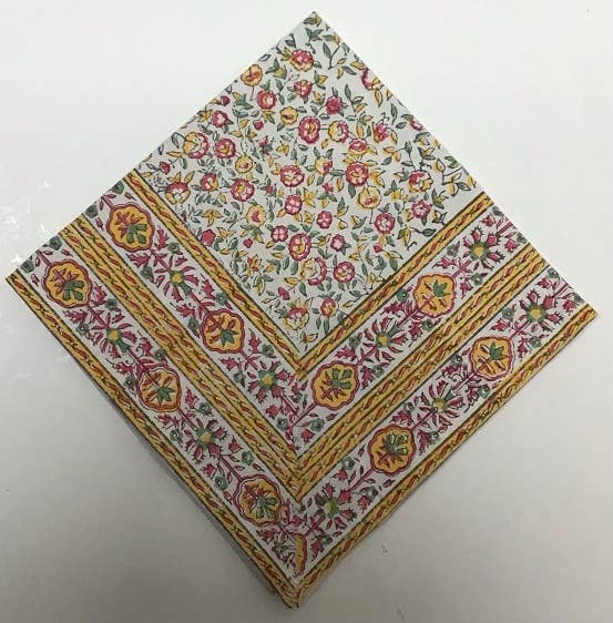 Natural Habitat - Napkins Cornwall Yellow/pink