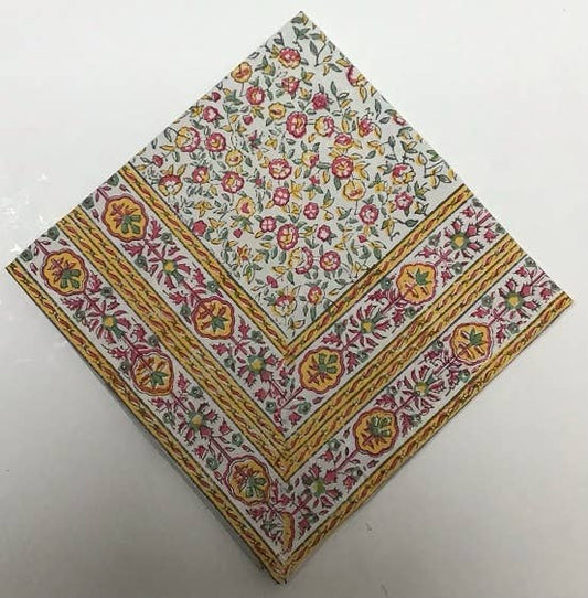 Natural Habitat - Napkins Cornwall Yellow/pink