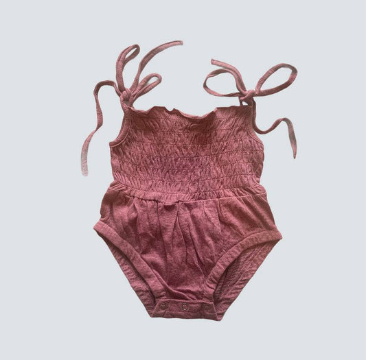 Emma Grace Shoppe - EG Organic Bubble Romper - Dusty Pink