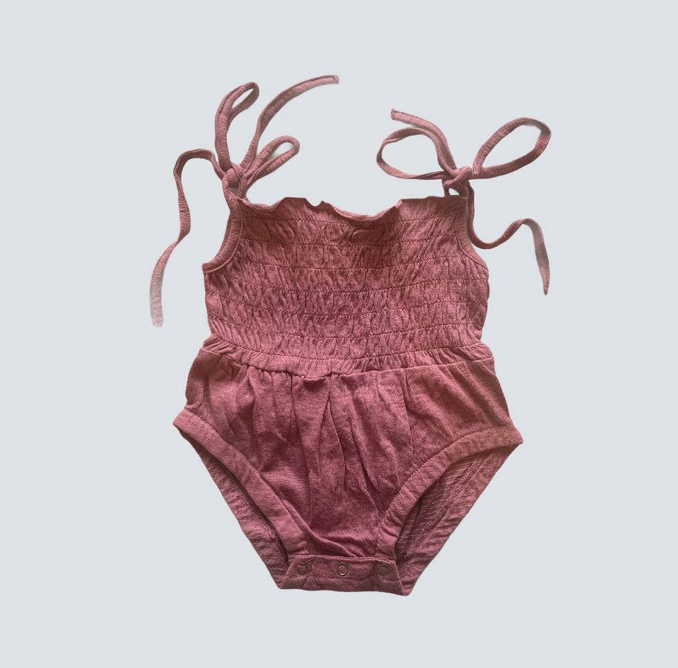 Emma Grace Shoppe - EG Organic Bubble Romper - Dusty Pink