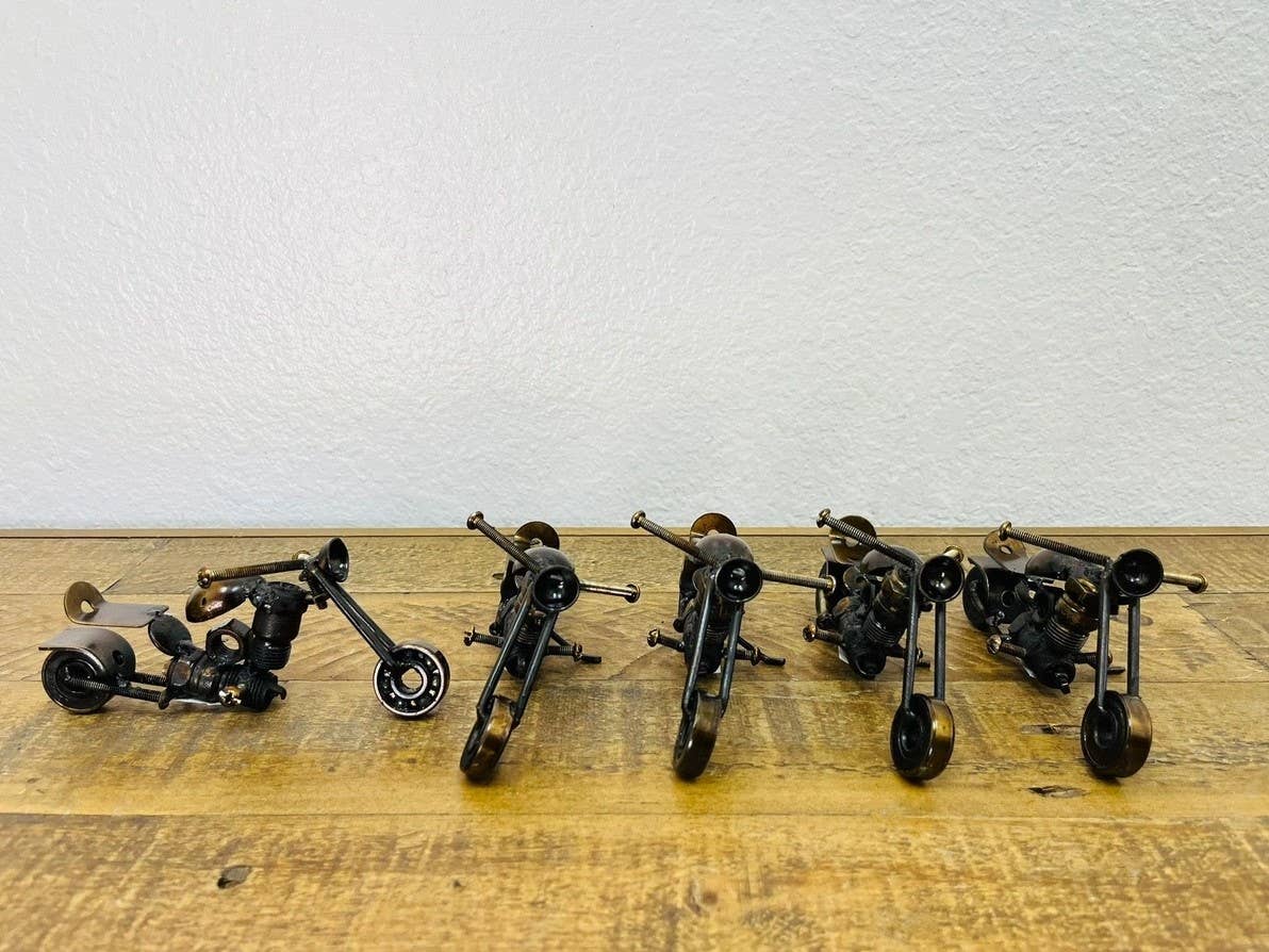 Rustic Farm - Sparkplug Art, Motorcycle