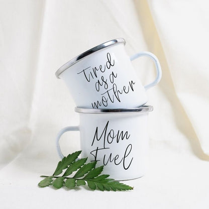 Farmhouse Style Kitchen Decor, Modern Coffee Mugs With Funny Quotes, Mom Humor, 18oz Metal, USA Made
