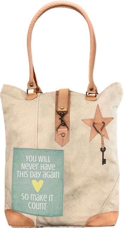 Make It Count Canvas Tote