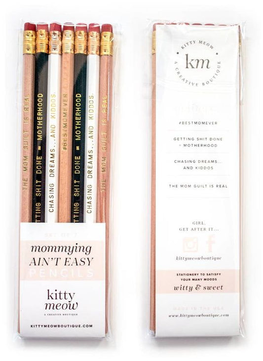 Mommying Ain't Easy, Funny Mom Pencil Pack