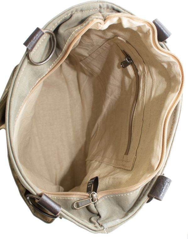 RECYCLED MILITARY TENT BACKPACK/CROSSBODY