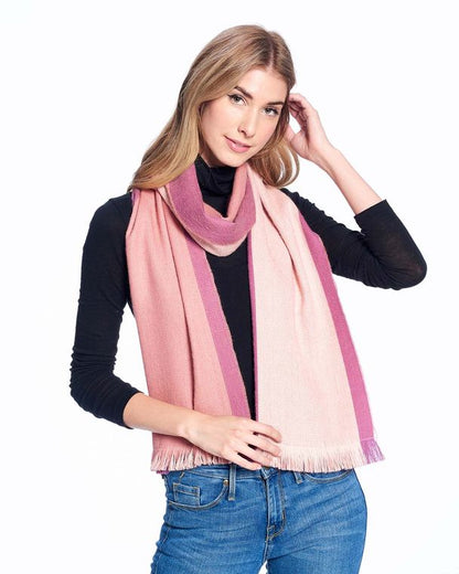 Alpaca Scarf Reversible - Ash Rose