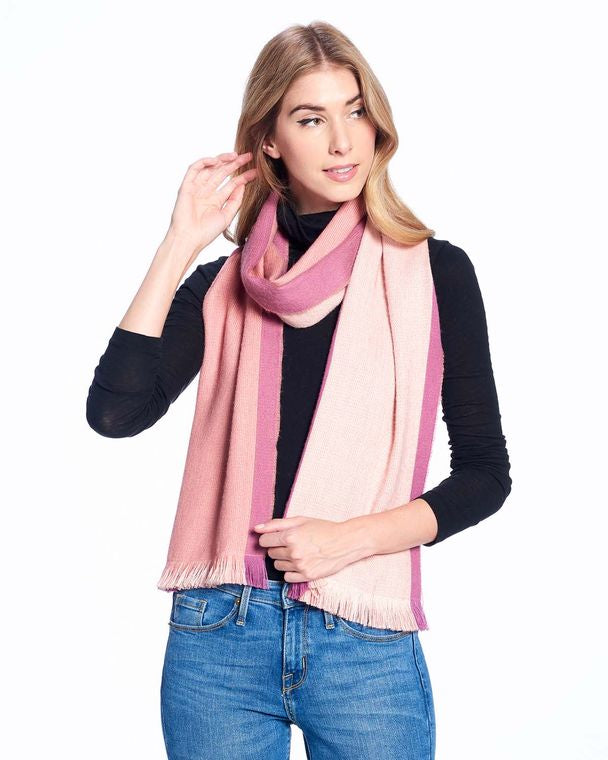 Alpaca Scarf Reversible - Ash Rose