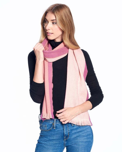 Alpaca Scarf Reversible - Ash Rose