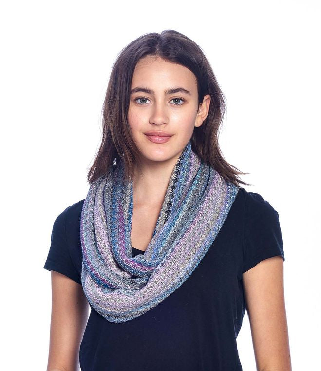 Alpaca Infinity Scarf - Printed - Berry