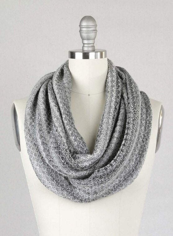 Alpaca Infinity Scarf - Printed - Monochrome