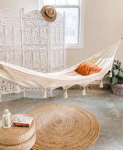 Boho Style Corchet Cotton Hammock