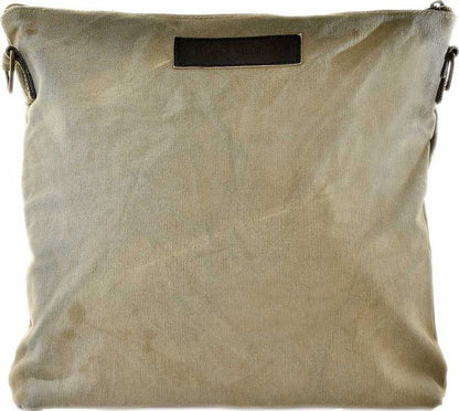Recycled Military Tent Crossbody with Vintage Fabric Trim