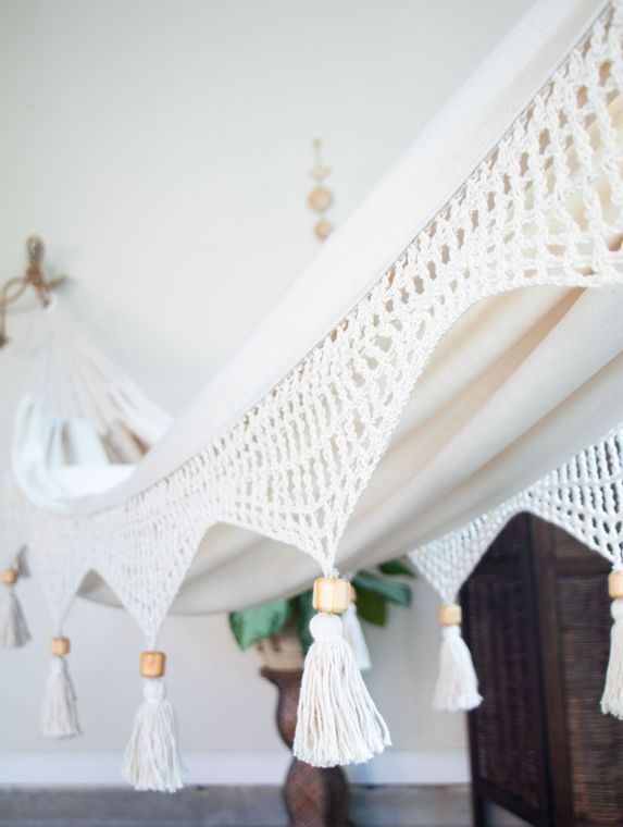 Boho Style Corchet Cotton Hammock