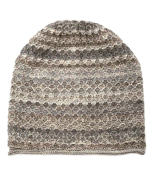 Alpaca Beanie - Printed - Ivory