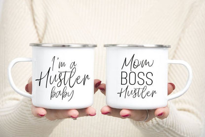 Farmhouse Style Kitchen Decor, Modern Coffee Mugs With Funny Quotes, Mom Humor, 18oz Metal, USA Made