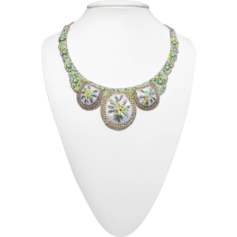 Blossom in White Necklace
