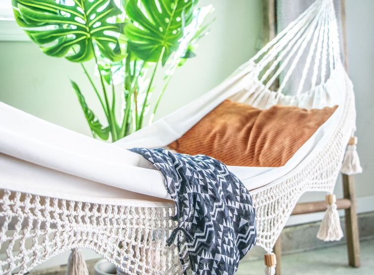 Boho Style Corchet Cotton Hammock