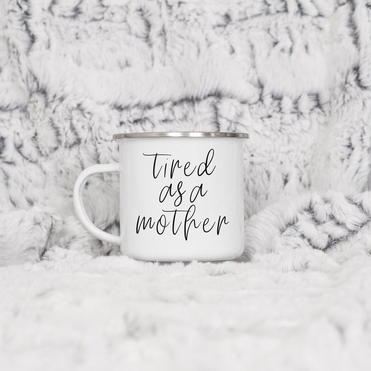 Farmhouse Style Kitchen Decor, Modern Coffee Mugs With Funny Quotes, Mom Humor, 18oz Metal, USA Made
