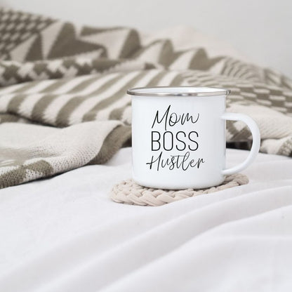 Farmhouse Style Kitchen Decor, Modern Coffee Mugs With Funny Quotes, Mom Humor, 18oz Metal, USA Made