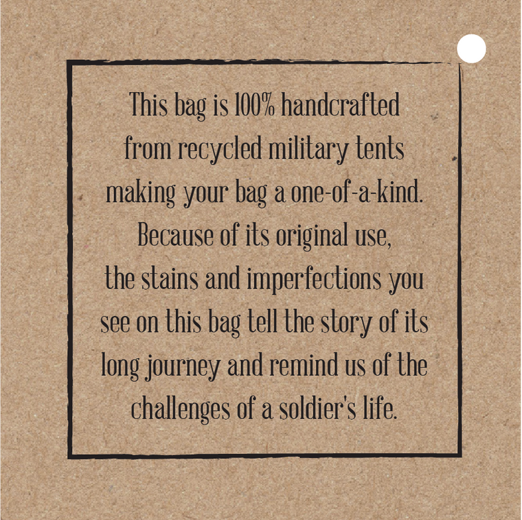 Recycled Military Tent Backpack - US MARINES