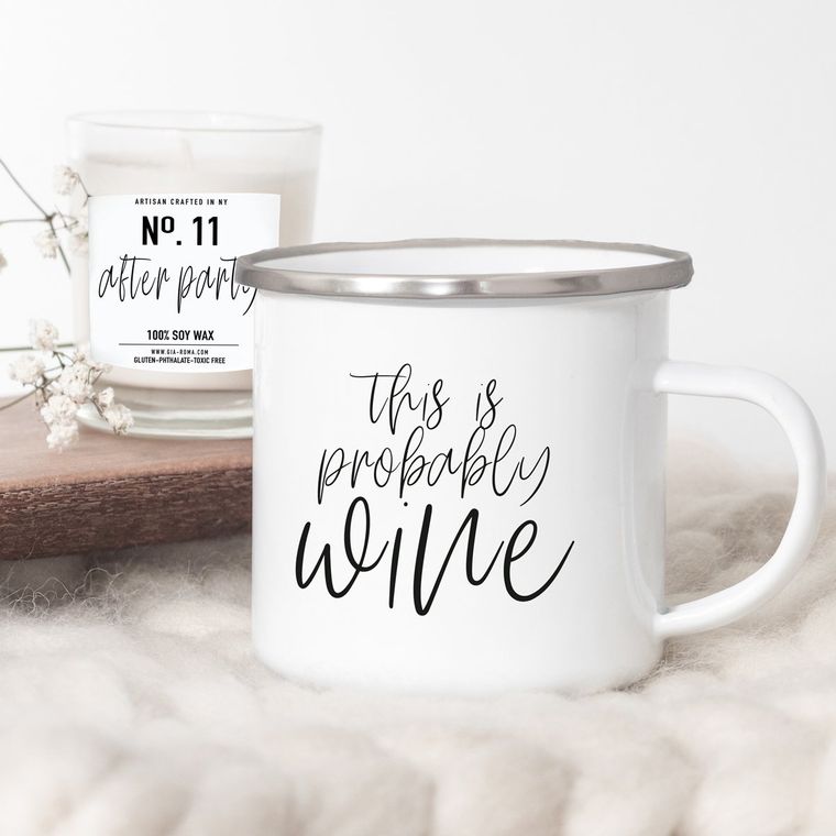 Farmhouse Style Kitchen Decor, Modern Coffee Mugs With Funny Quotes, Mom Humor, 18oz Metal, USA Made